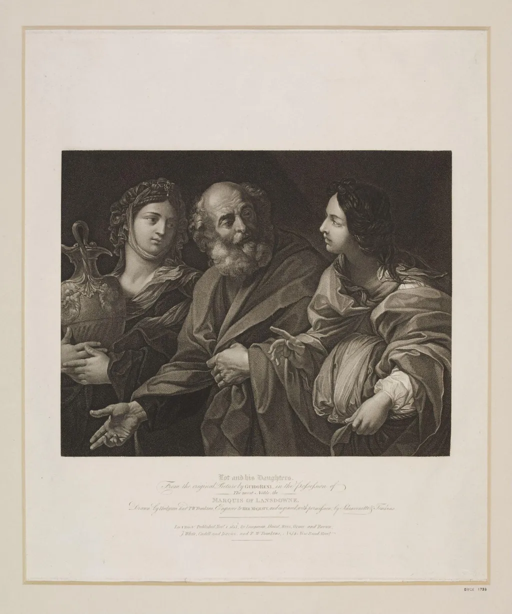 Lot and his Daughters, by Luigi Schiavonetti