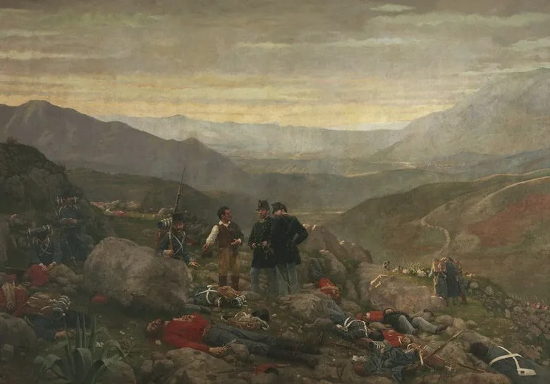The death of Pilade Bronzetti at Castel Morrone, by Luigi Toro, unspecified, 1893