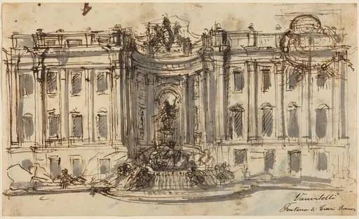 Proposal for the Trevi Fountain, by Luigi Vanvitelli