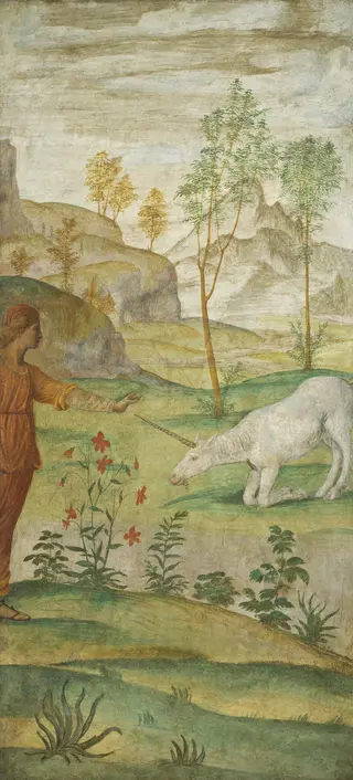 Procris and the Unicorn, by Luini Bernardino