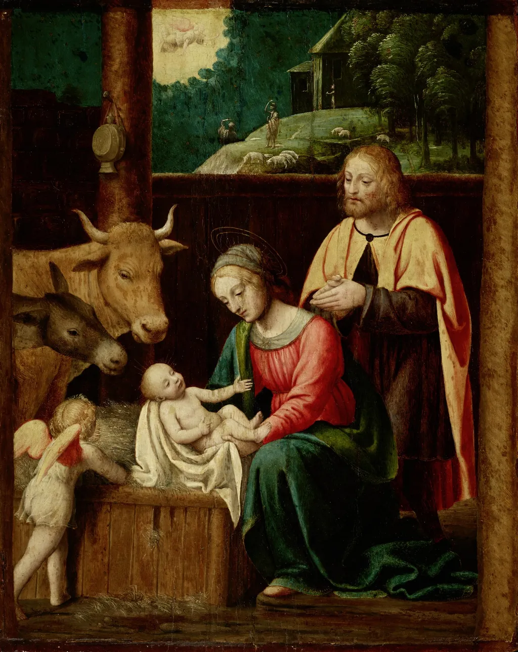 The Birth of Christ, by Luini Bernardino, paint, 1525