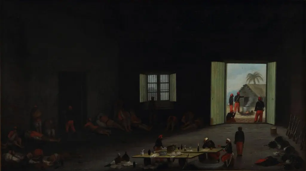 Soldados paraguayos heridos prisioneros de la batalla de Yatay, by Luis Candido Lopez