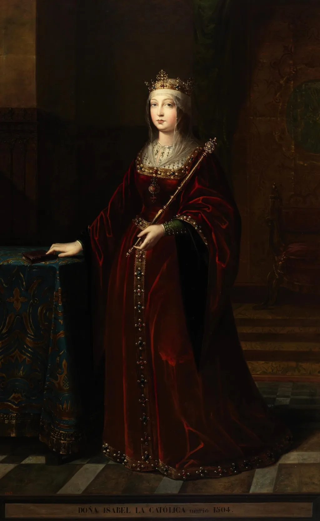 Isabel la Católica, de Luis de Madrazo, by Luis de Madrazo, oil, 1848