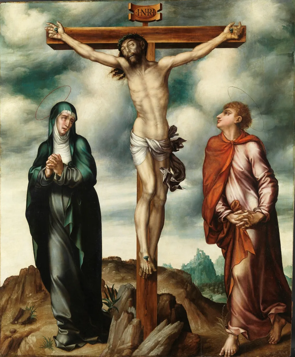 The Crucifixion, by Luis de Morales, oil, 1566