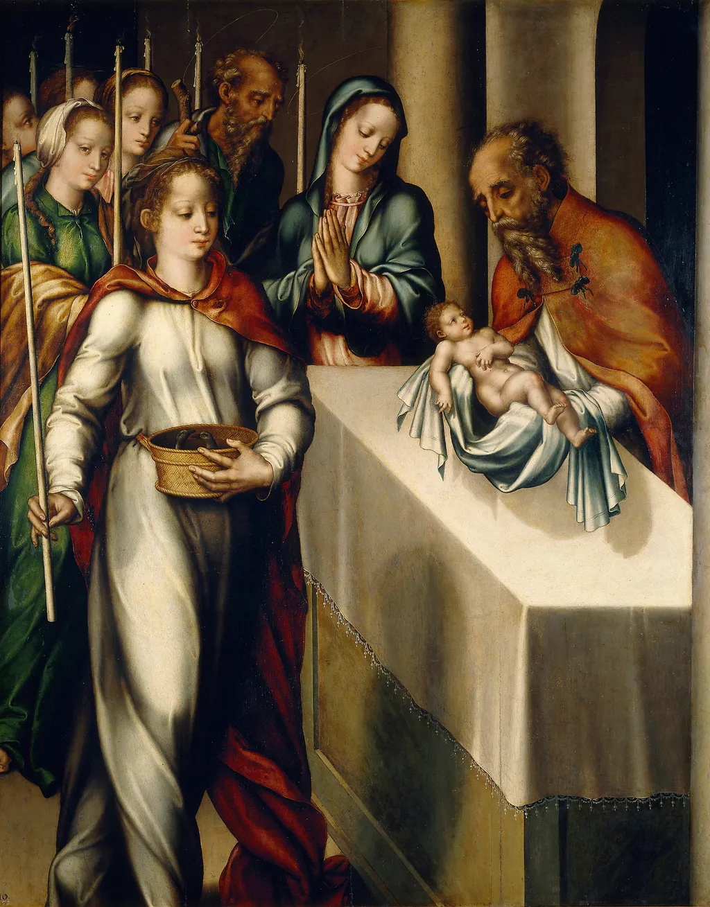 The Purification of the Virgin or The Presentation in the Temple, by Luis de Morales, oil, 1562