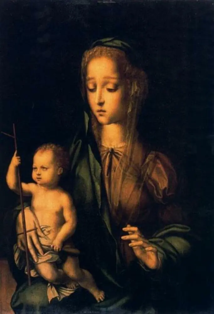 Virgin with the yarn winder, by Luis de Morales