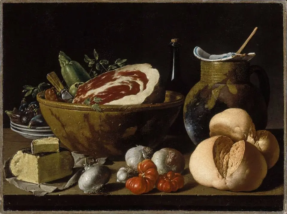 Still Life with Bread, Ham, Cheese, and Vegetables.Museum of Fine Art Boston