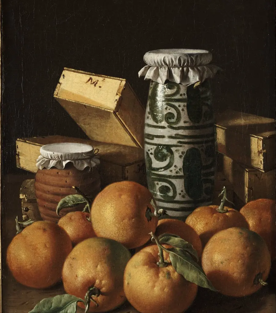 Still Life with Oranges, Jars, and Boxes of Sweets, by Luis Egidio Meléndez