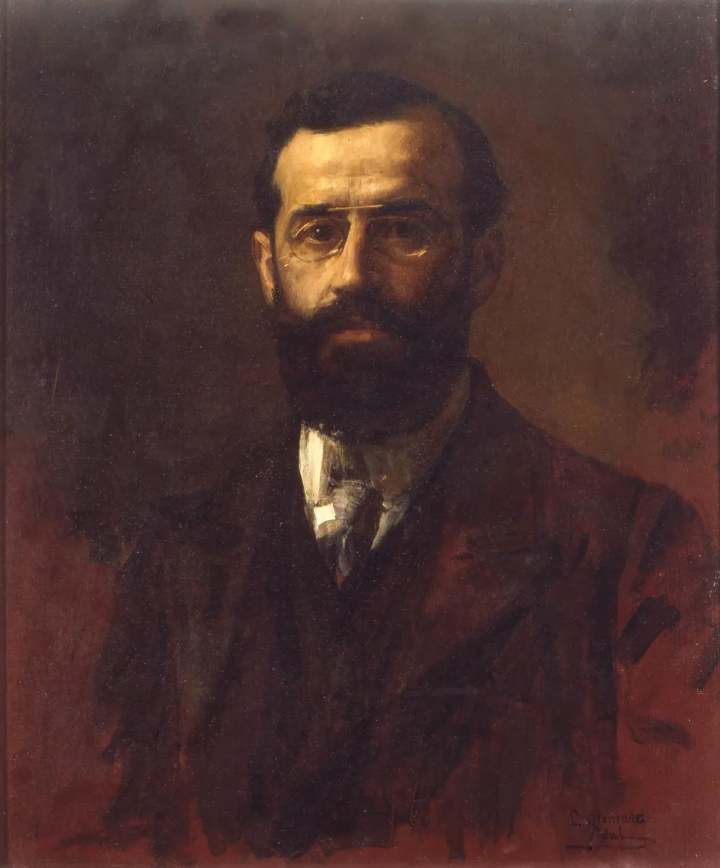 Self-portrait, by Luis Menéndez Pidal, oil, 1907