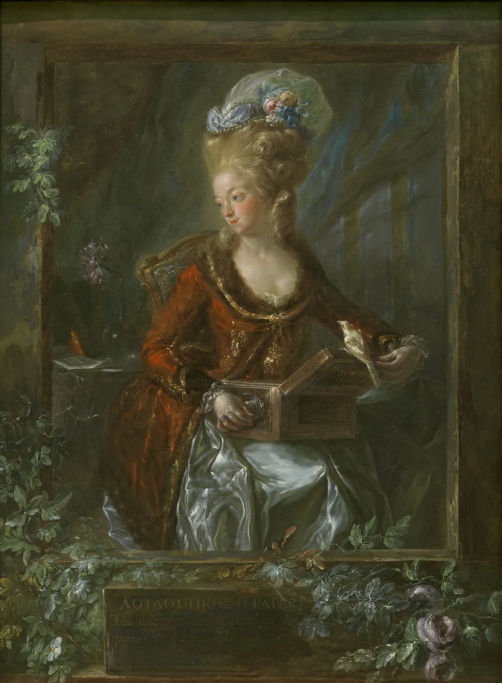 María de las Nieves Micaela Fourdinier, the Painter's Wife, by Luis Paret y Alcázar, oil, 1792