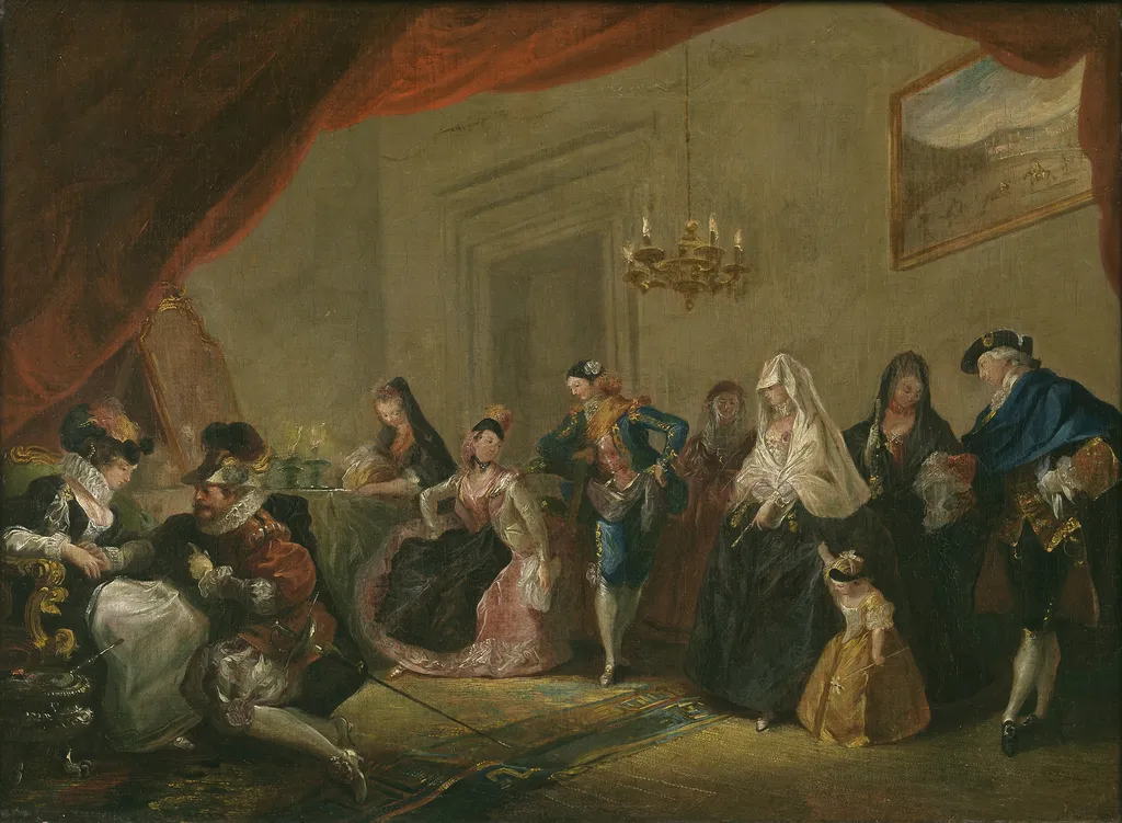 Rehearsal for a Play, by Luis Paret y Alcázar, oil, 1772