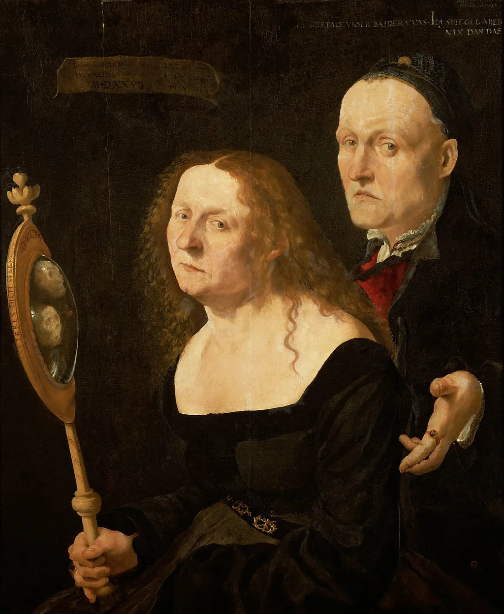 Portrait of the painter Hans Burgkmair (1473) and his wife Anna, by Lukas Furtenagel, oil, 1529
