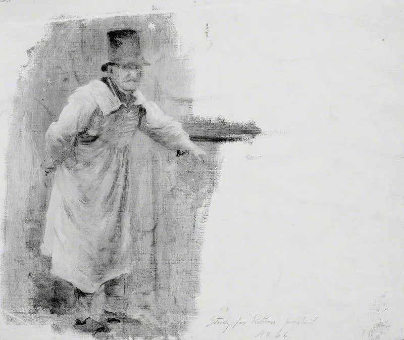 Study for 'The Return of the Penitent', by Luke Fildes, oil, 1894