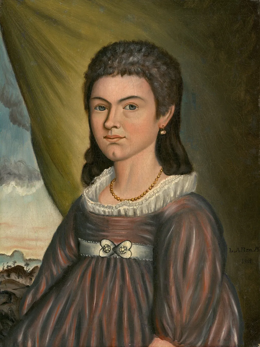Lucia Leonard, by Luther Allen, oil, 1801