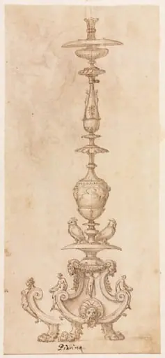 Design for a Candlestick, by Luzio Romano