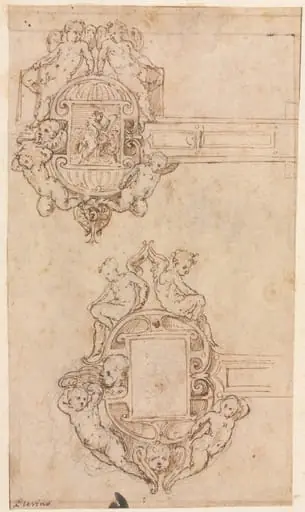 Design for Decorative Hinges (recto), by Luzio Romano