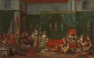 Lying-in Room of a Distinguished Turkish Woman, by Jean Baptiste Vanmour