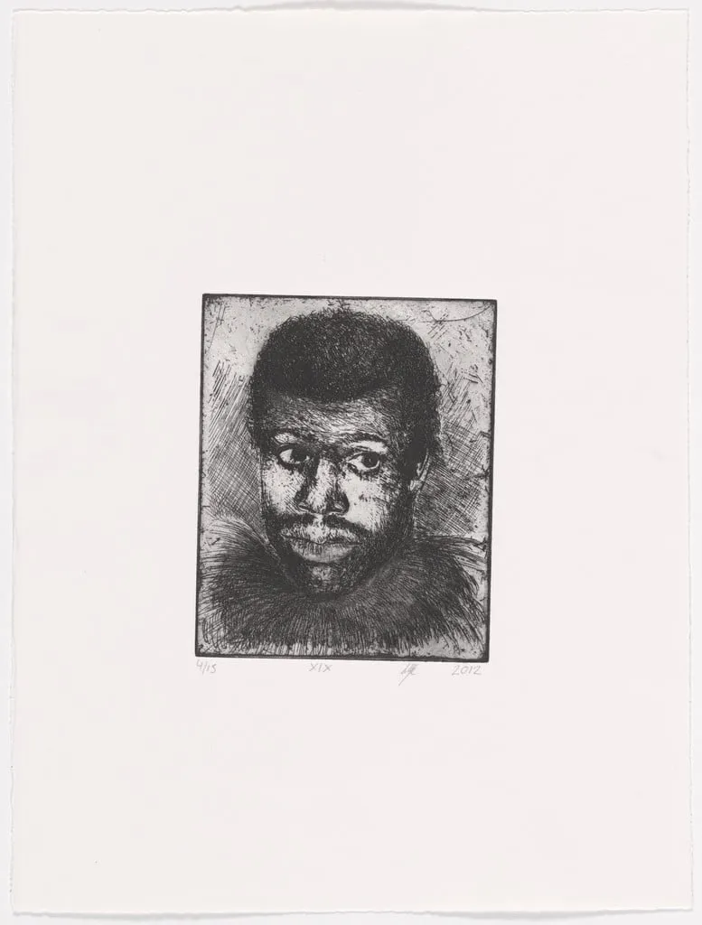 Untitled, by Lynette Yiadom-Boakye, ink, 2012