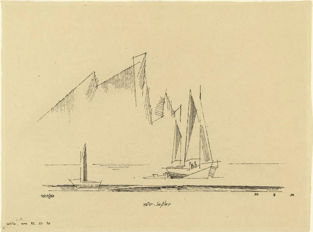 Untitled, by Lyonel Feininger, ink, 1930