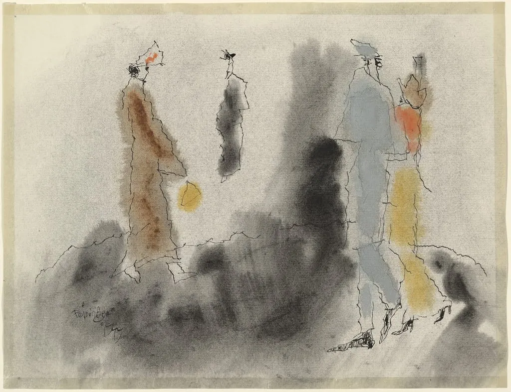 Untitled, by Lyonel Feininger, watercolor, 1949