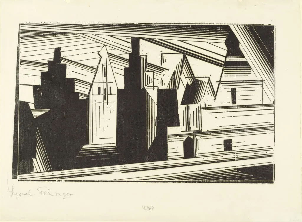 Untitled, by Lyonel Feininger, ink, 1924