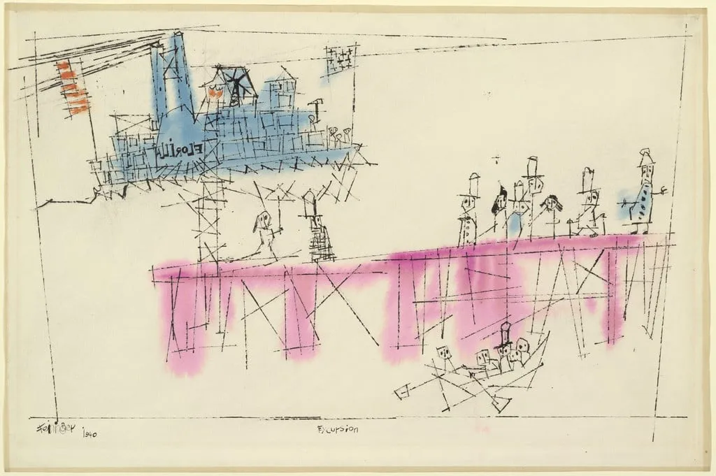 Untitled, by Lyonel Feininger, watercolor, 1940