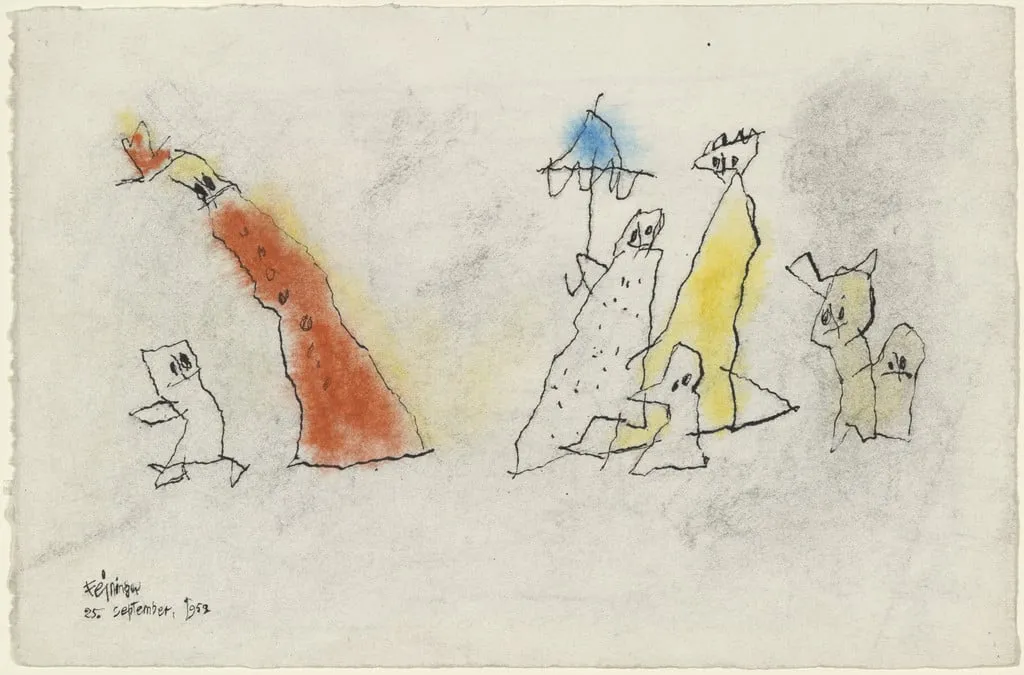 Untitled, by Lyonel Feininger, watercolor, 1952
