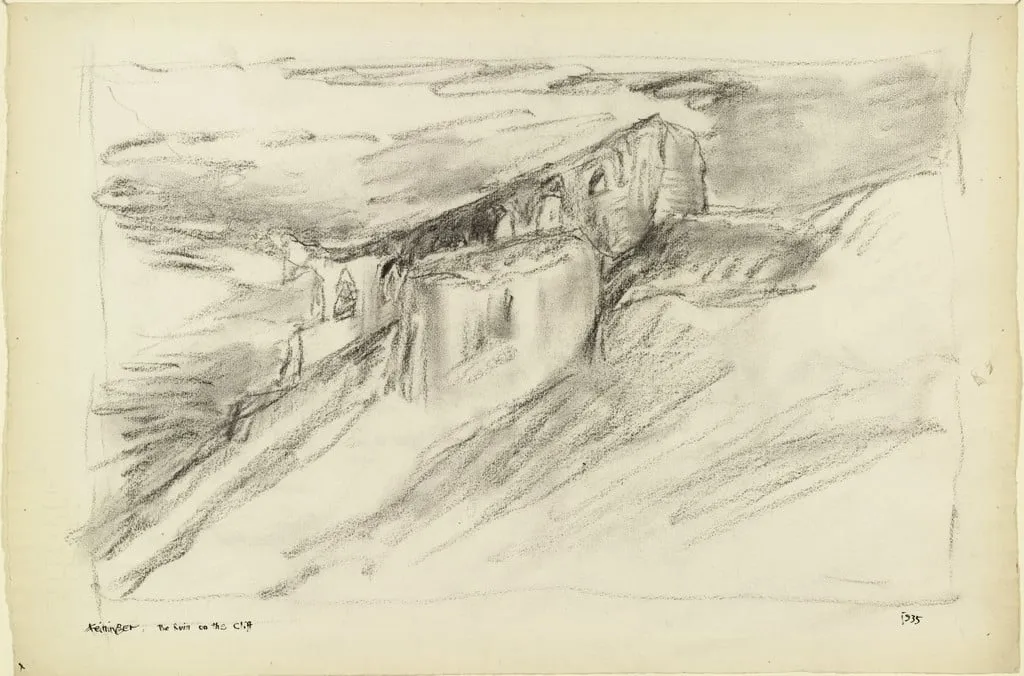 Untitled, by Lyonel Feininger, charcoal, 1935