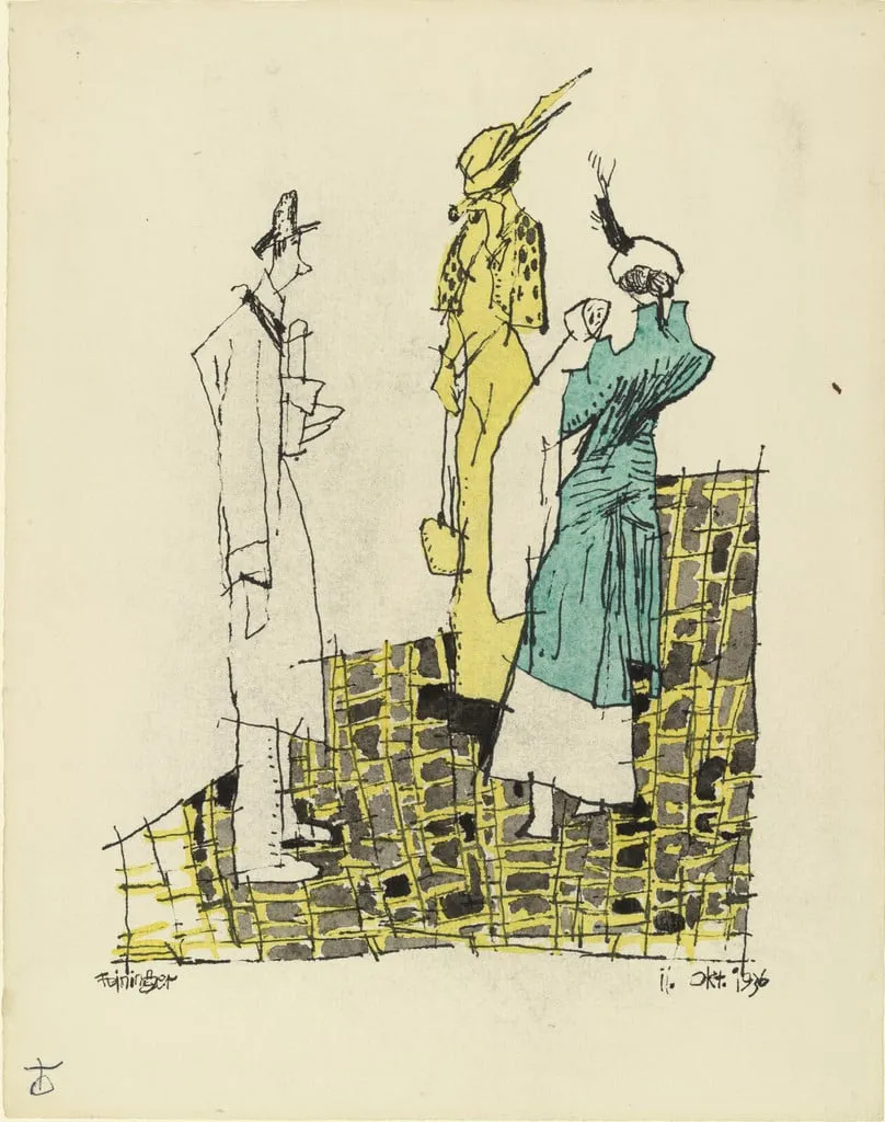 Untitled, by Lyonel Feininger, watercolor, 1936