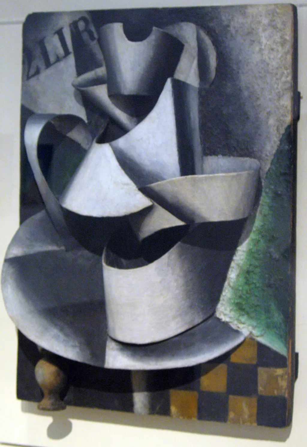 Jug on a table. Plastic painting, by Lyubov Popova, unspecified, 1915