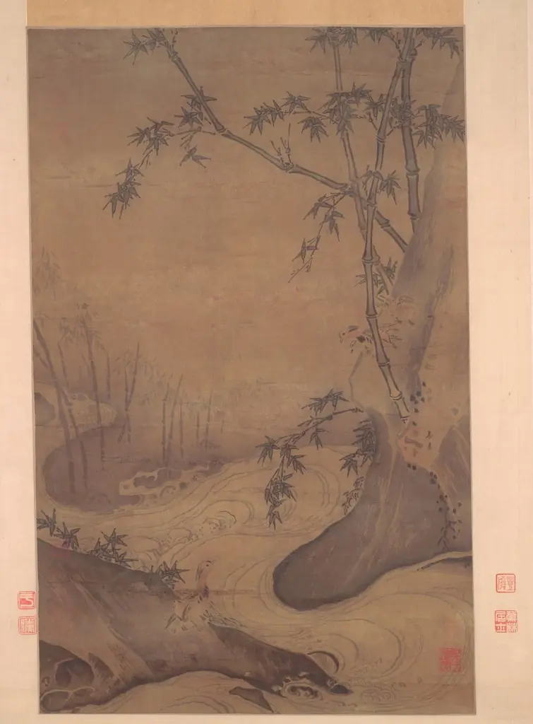 Bamboo and Ducks by a Rushing Stream, by Ma Yuan