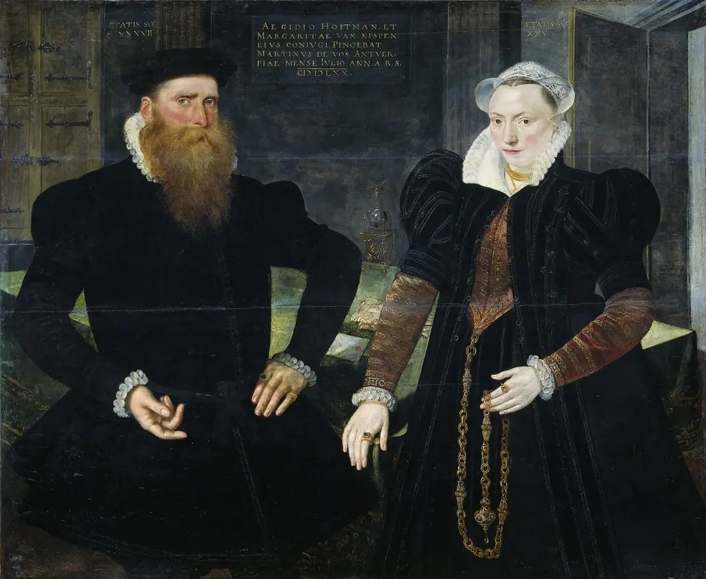 Portrait of Gillis Hooftman (1521-81). Shipowner, and his wife Margaretha van Nispen (b 1545), by Maarten de Vos, 1570