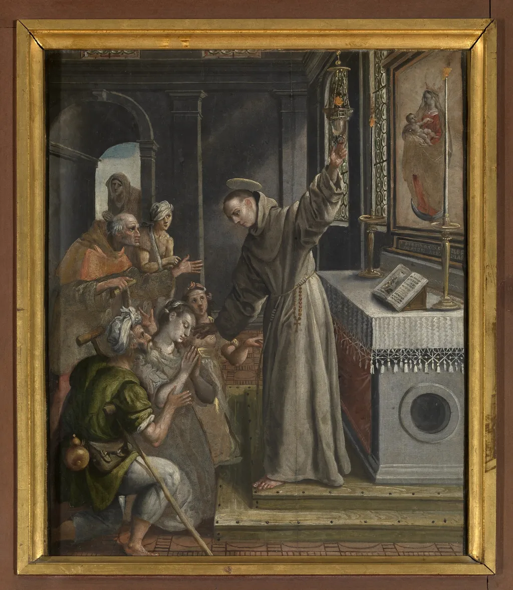 Saint Didacus Heals the Sick, by Maarten de Vos, oil, 1577