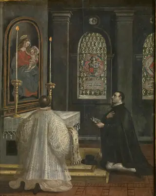 Saint Didacus of Alcalà at Prayers, by Maarten de Vos