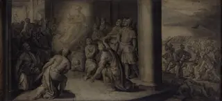 Saint Luke Appearing at the Curch of Our Lady in Tripoli, by Maarten de Vos, 1594