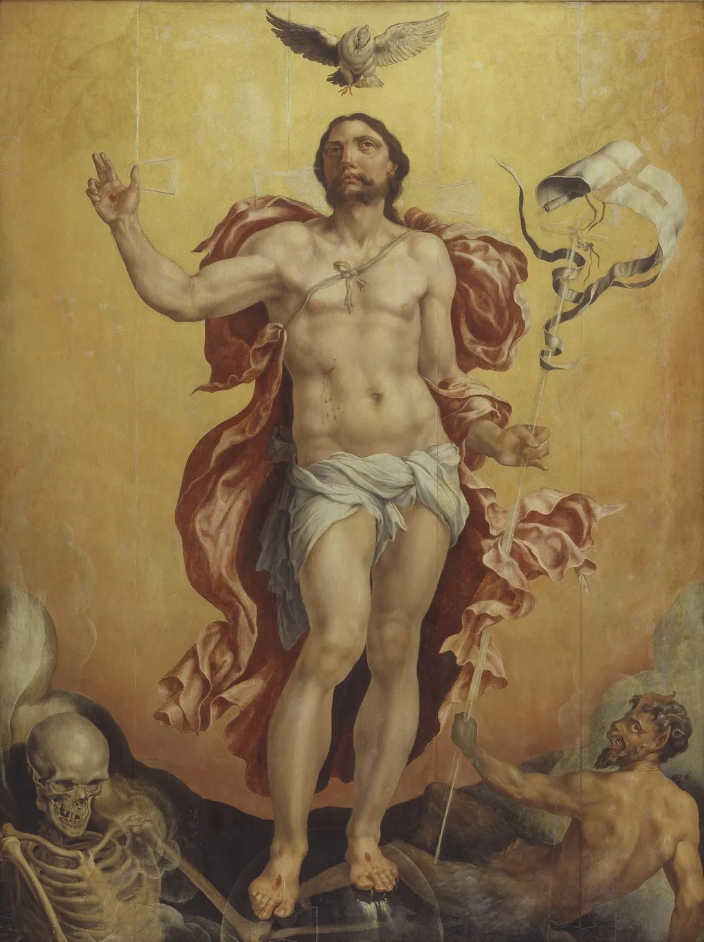 Christ victoring over Sin and Death, by Maarten van Heemskerck, oil, 1543