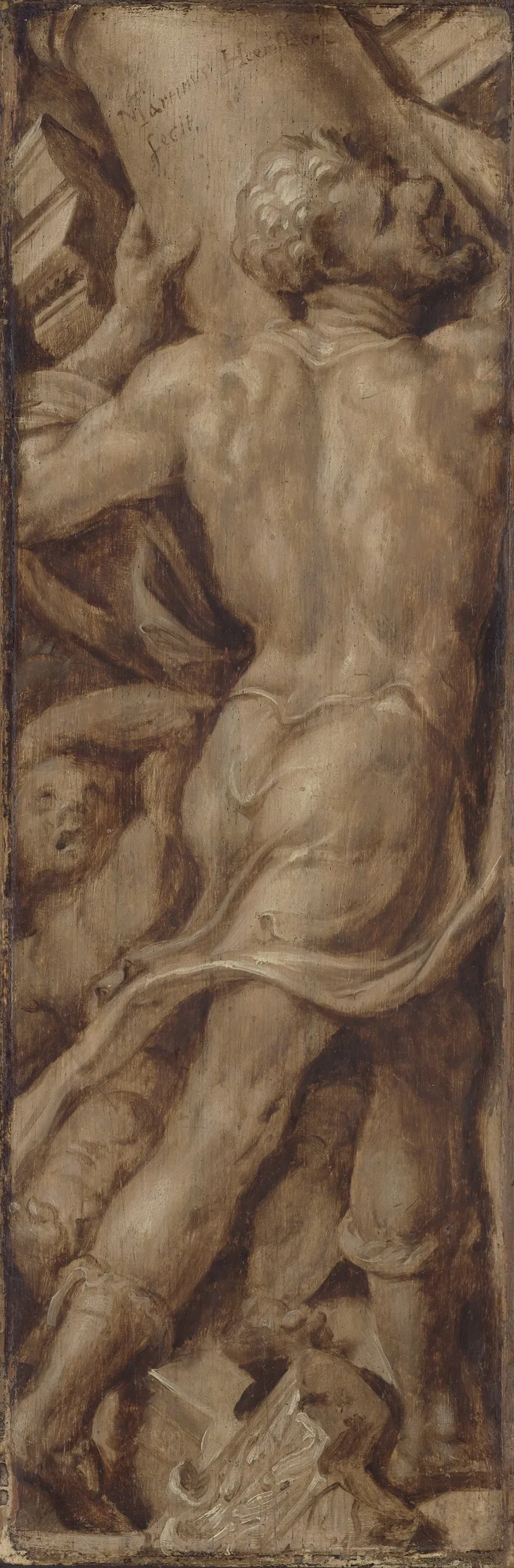 Samson destroying the Temple, by Maarten van Heemskerck, oil, 1550