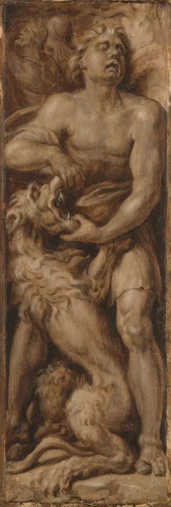 Samson rending the lion, by Maarten van Heemskerck