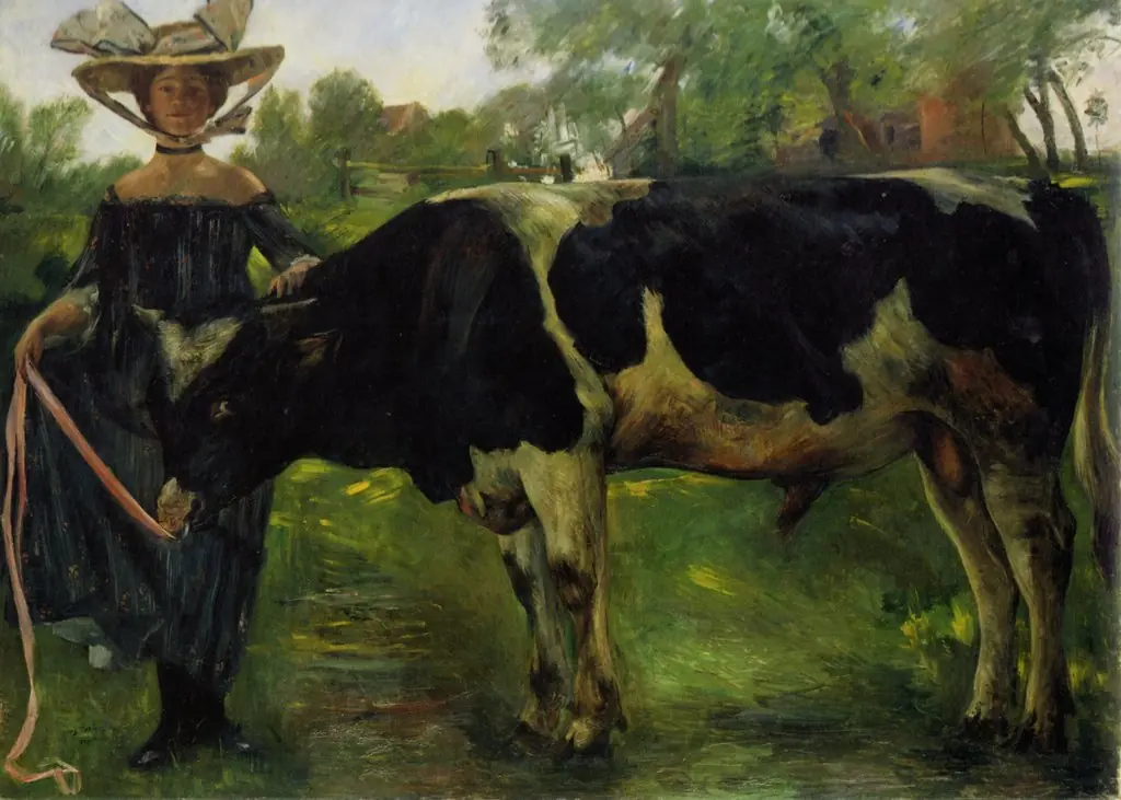 Mädchen mit Stier