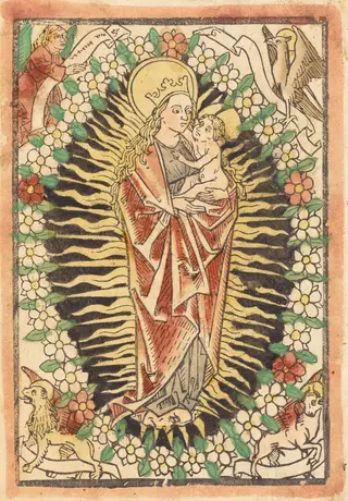 Madonna and Child in a Rosary