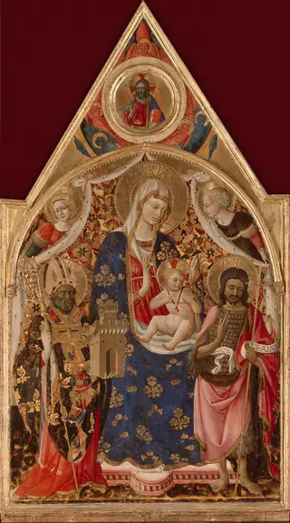 Madonna and Child, with a Bishop, St John The Baptist and Angels, by Antonio da Firenze