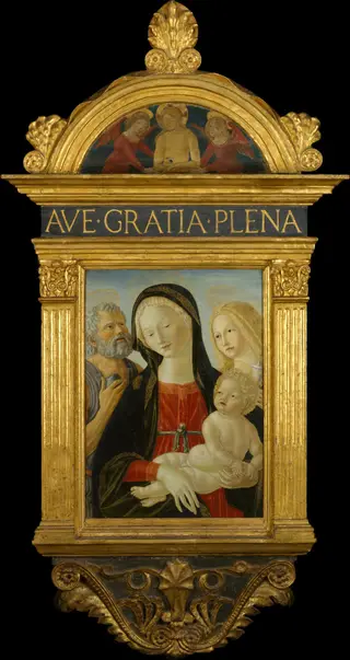 Madonna and Child with Saints Jerome and Mary Magdalen, by Neroccio de' Landi