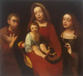 Madonna and Child with St Francis and St Catherine, by Giovanni Francesco Caroto