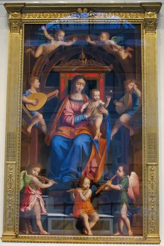 madonna in trono col bambino e santi