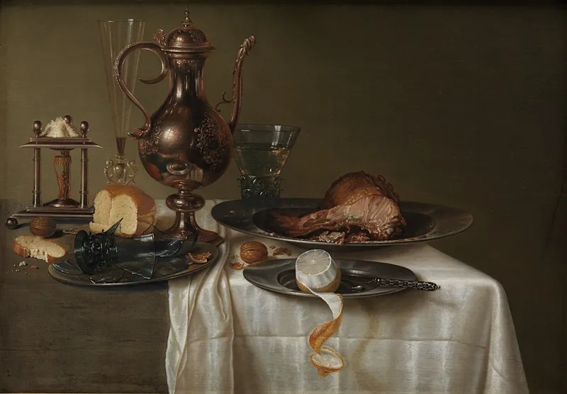Still Life. Breakfast Piece, by Maerten Boelema de Stomme, oil, 1642