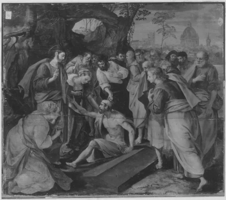 Auferweckung des Lazarus, by Maerten de Vos