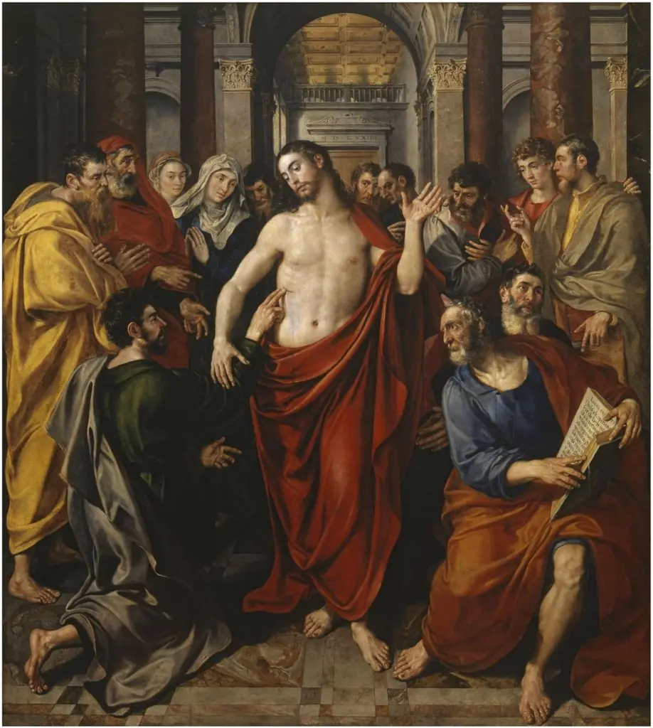 Incredulity of Saint Thomas, by Maerten de Vos