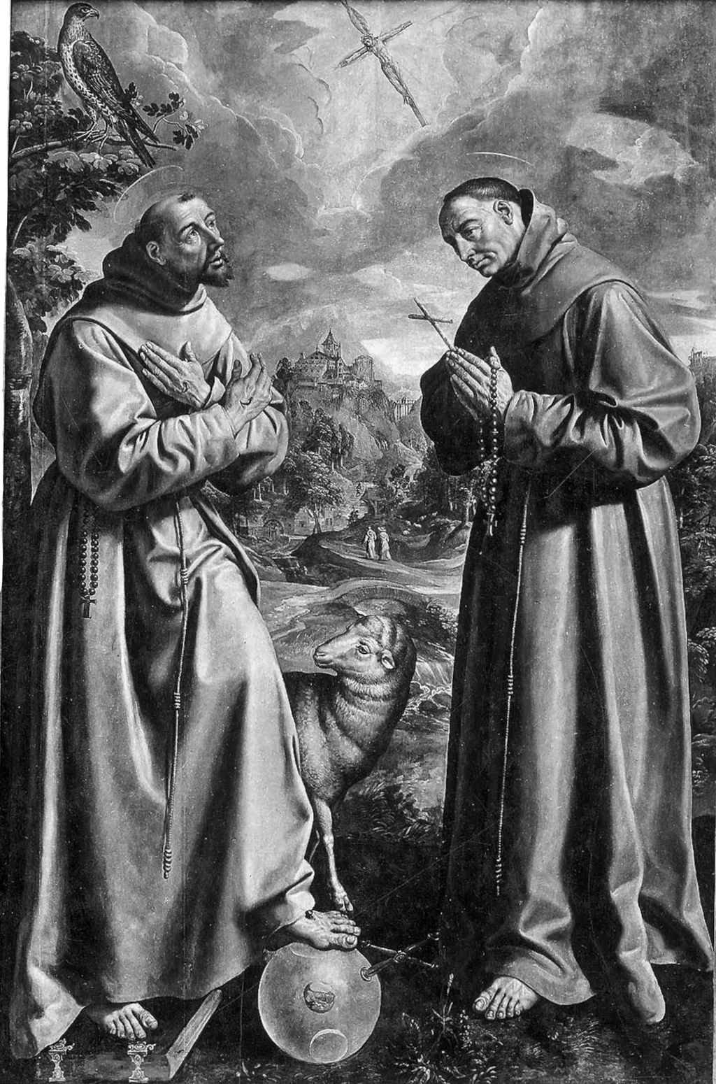 Saint Francis of Assisi and Saint Didacus of Alcalá, by Maerten de Vos, oil, 1577