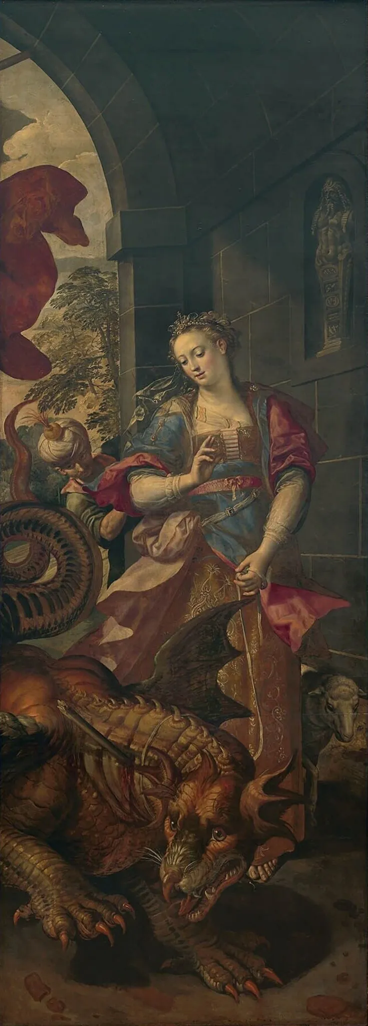 Saint Georges delivering Saint Margaret, by Maerten de Vos, oil, 1596