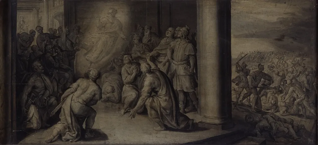 Saint Luke Appearing at the Curch of Our Lady in Tripoli, by Maerten de Vos, oil, 1594